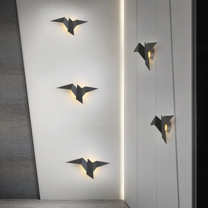 New Nordic LED Bird Wall Lamps Bedroom Decor Wall Lights Indoor Modern Lighting for Home Stairs Bedroom Bedside Light Fixtures