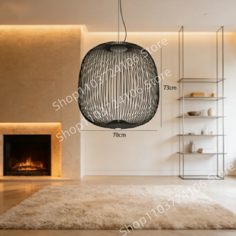 

Подвесной светильник LOFT в индустриальном стиле «Птичья клетка» с дистанционным диммированием, современная светодиодная лампа для столовой, кухонного острова, декоративное освещение