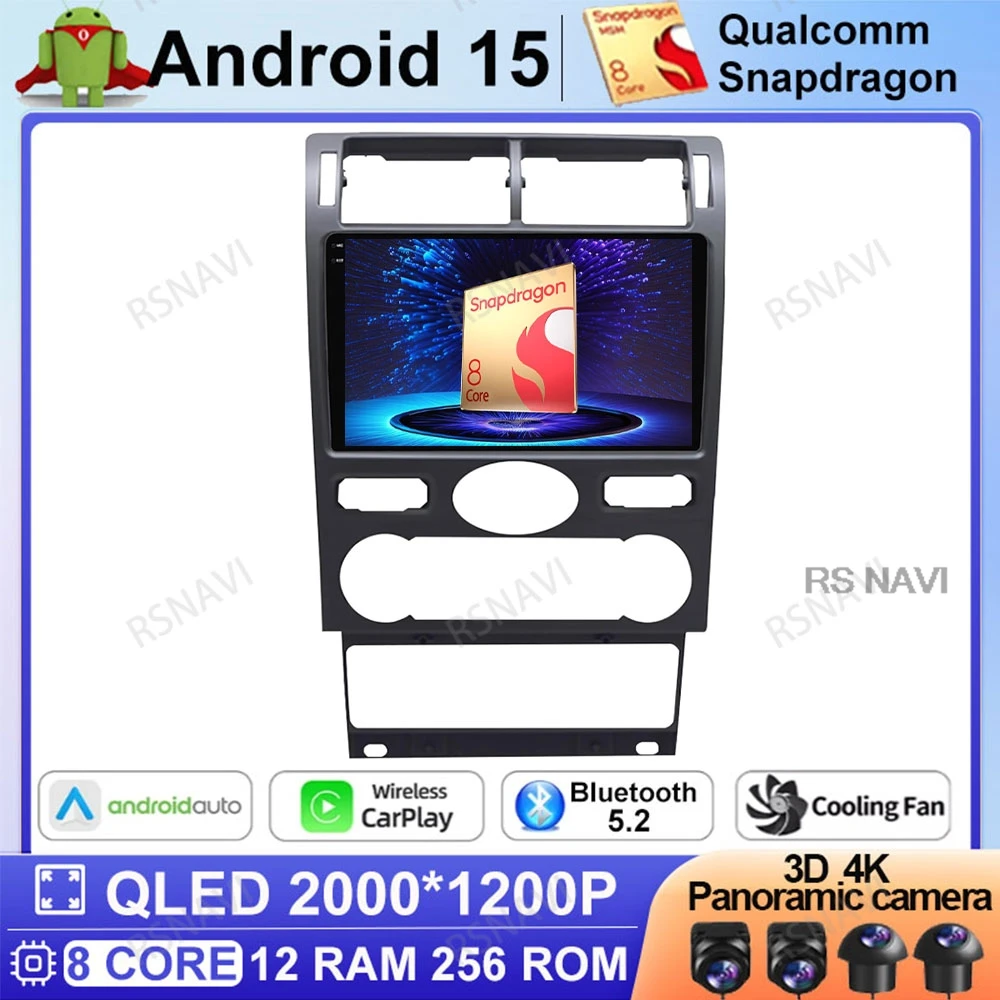 

Android 15 Car Radio For Ford Mondeo Mondeo 3 2000 2001 2002 2003 2004 2005 2006-2007 DVD Viedo Player Stereo Head Unit 4G LTE