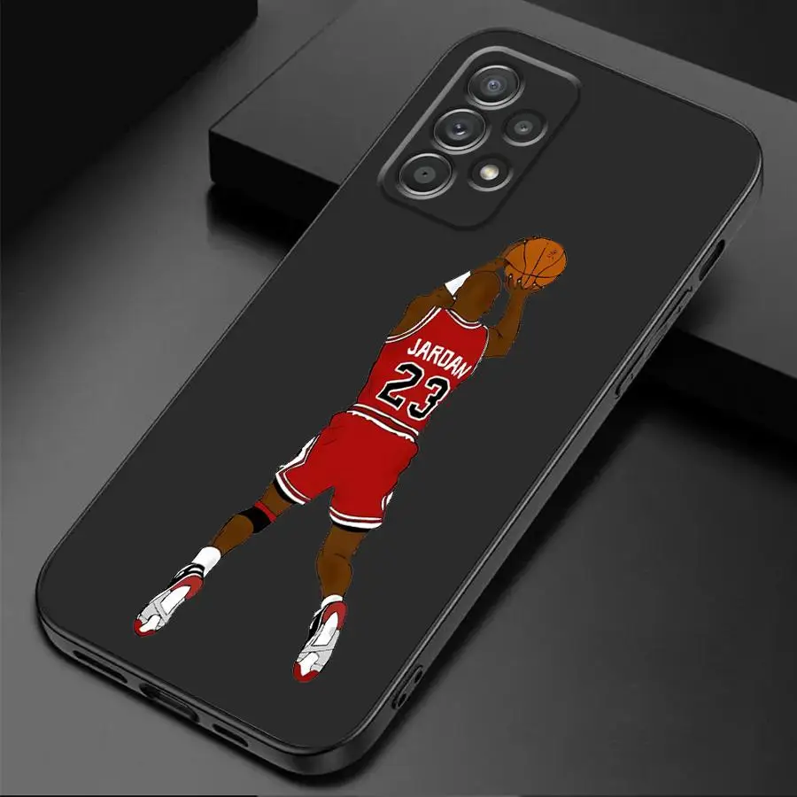 Luxo basquete estrela esportes caso de telefone para samsung galaxy a71 a50 a53 a73 a21s a51 a31 a54 a55 a16 a41 a52 a72 a70s capa