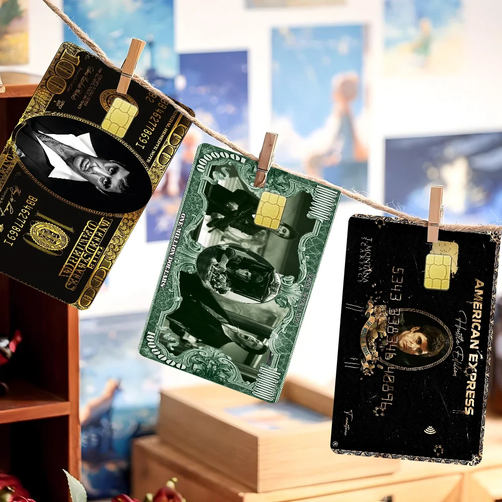 

Movie S-scarface Anime Cartoon Bear Skin Sticker Film Tape Case For Big Credit Debit Card Front Side