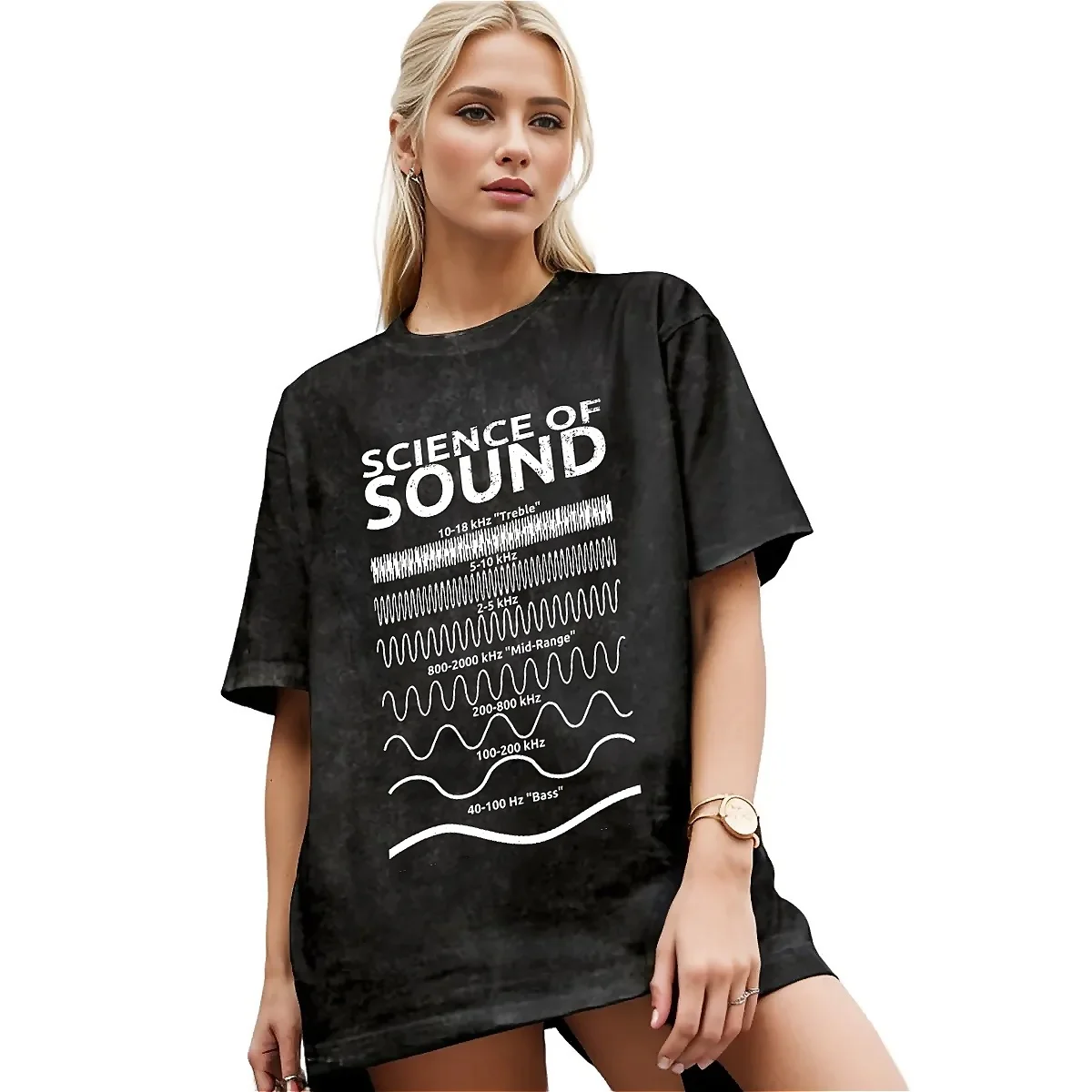 Men T Shirt Science Of Sound Engineer Washed T Shirts Kawaii Audio Engineer Musician Summer Tee Shirt Streetwear Tops Gift