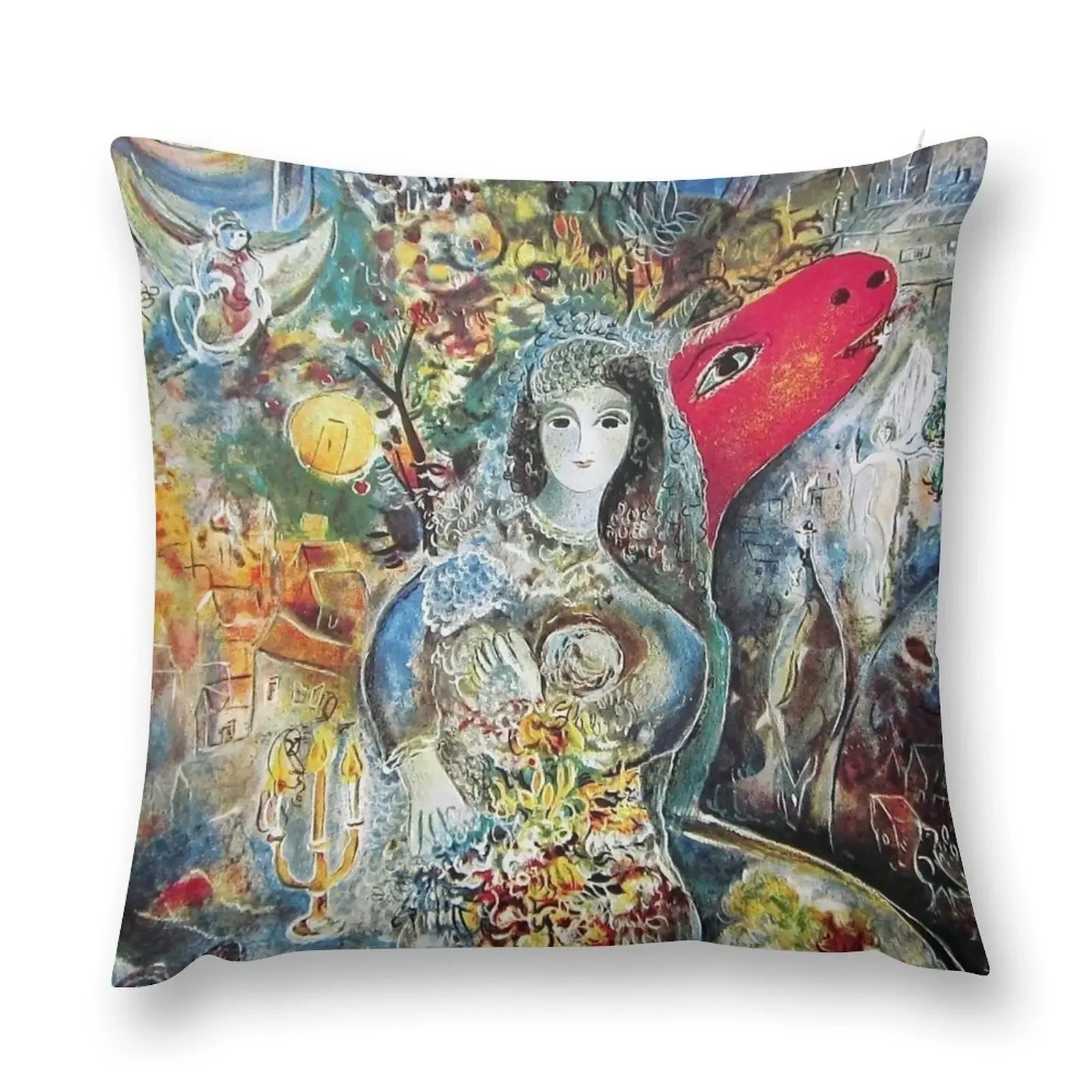 Original Paintings by Marc Chagall, 1887 Russian-French artist Throw Pillow Cushions Home Decor Cushion Cover Set pillow