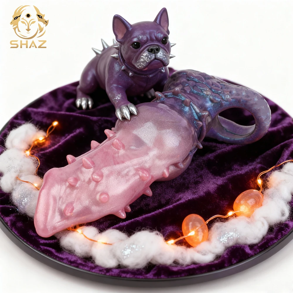 SHAZ جوفاء الكلب عقدة دسار غمد للرجال القضيب توسيع الديك موسع المسامير الواقي الذكري الجنس لعب الأزواج سيليكون خاتم الديك 18 +