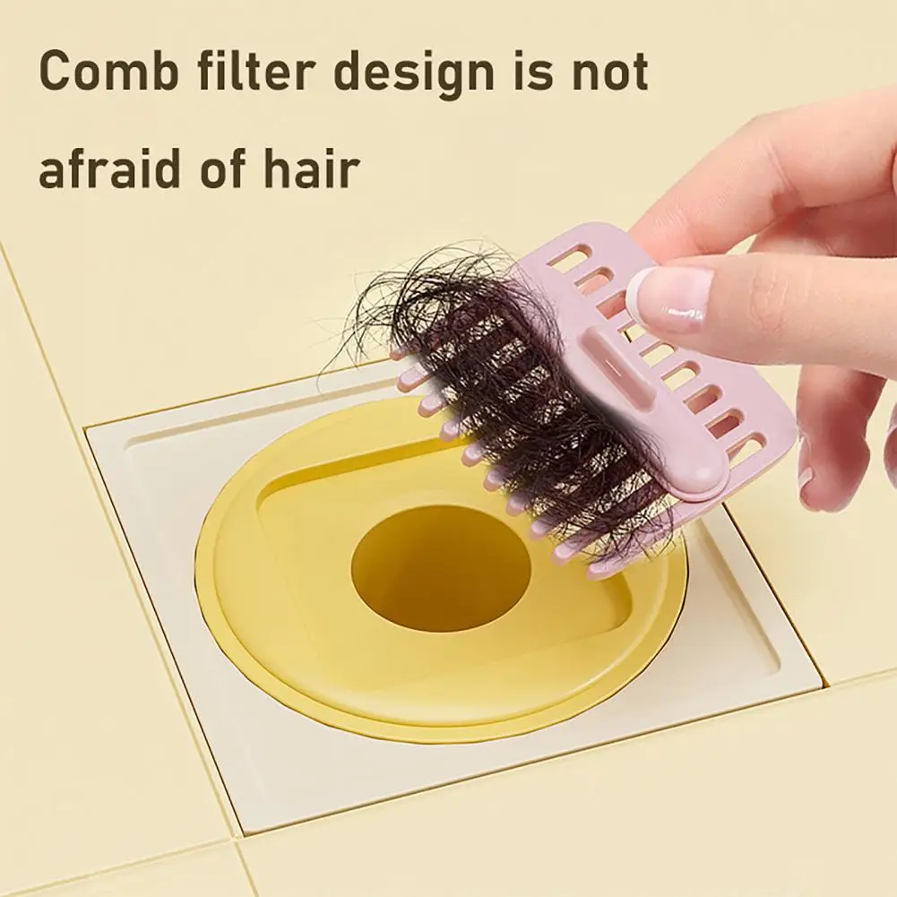 Universal Floor Drain Trap Universal Floor Drain Filter with Comb Design Hair Catcher Odor-proof Protector Easy to Clean Smooth