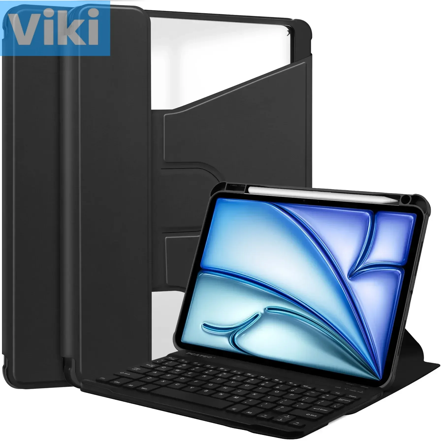 For IPad Air 13 13 Inch 2024 A2903 A2904  Case With New 360-degree Rotating Keyboard  with Auto-sleep