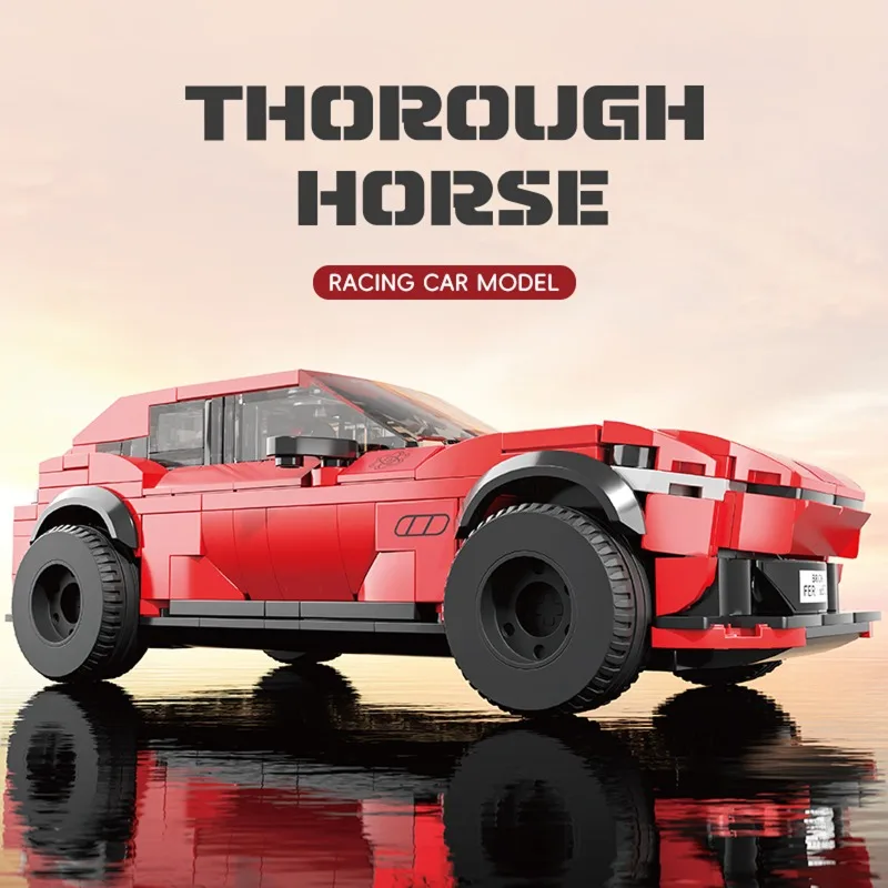 

66002 Серия THOROUGH HORSE SUV, 451 деталь, модель гоночного автомобиля MOC, конструктор, креативный набор для сборки внедорожника, подарок для мальчиков на праздники