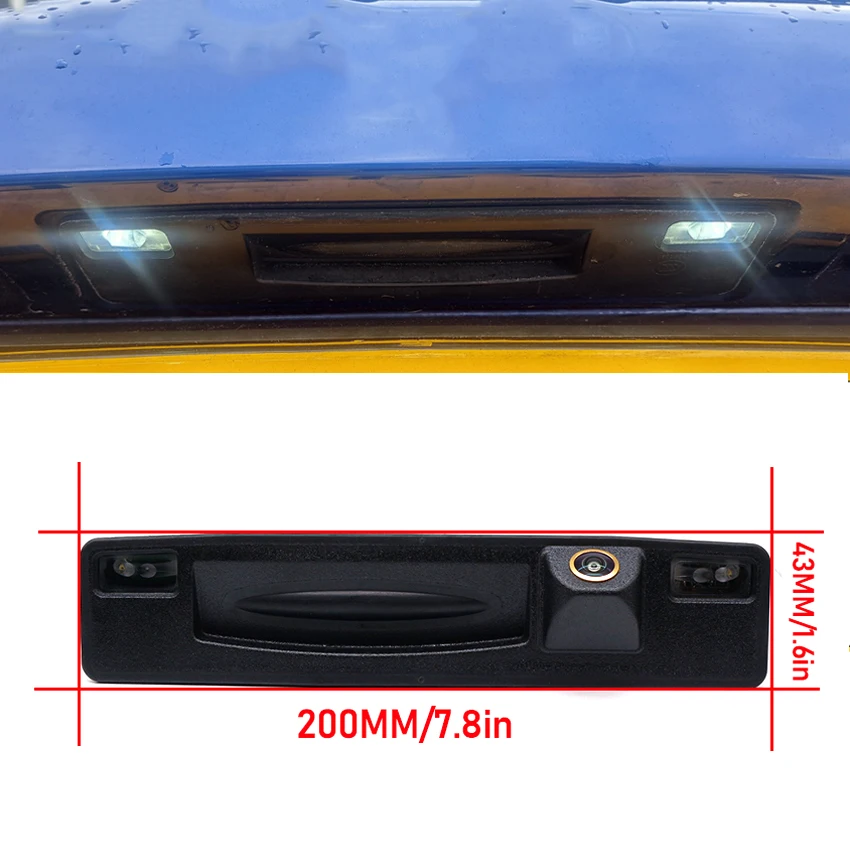 HD Rear Camera For Ford Focus 3 MK3 lifting Sedan SE 2015~2020 Facelift Trunk Handle Backup Parking Reversing Camera Golden Lens