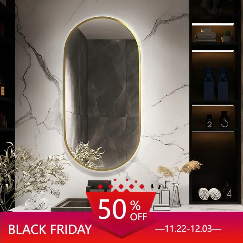 

Bathroom Elegant desk mirror Wall Mirrors Irregular Elegant Wall Mirror Lights Large Full Length Hanging Miroir Mural Home Decor