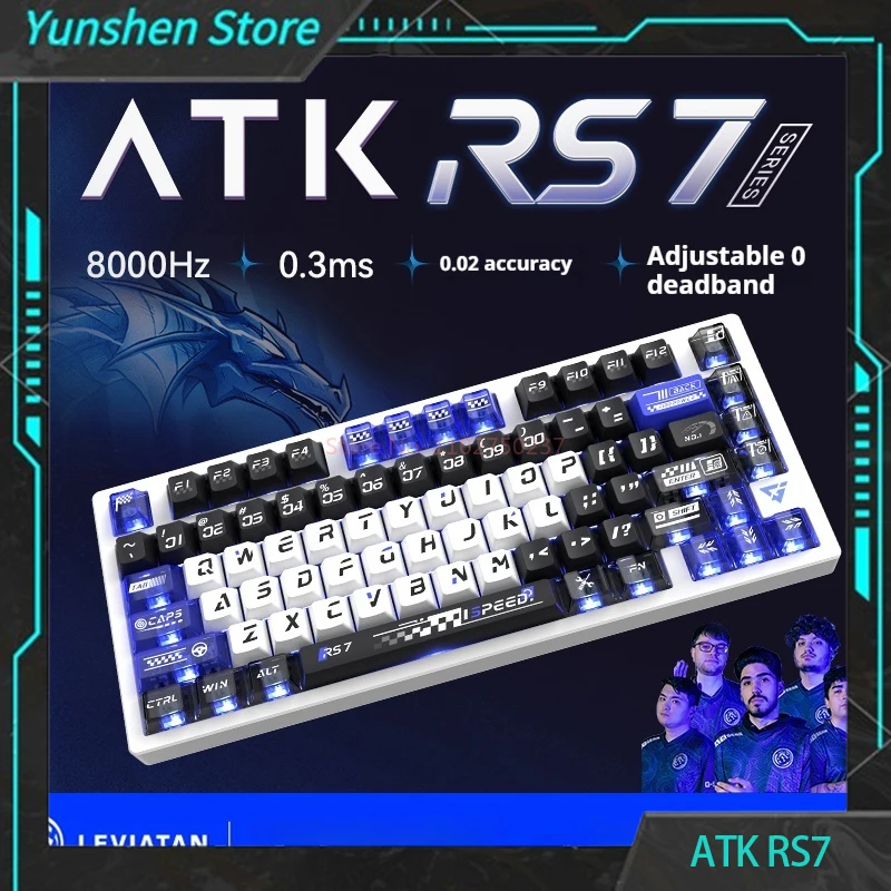 Atk Rs7 Gaming Magnetic Axis Keyboard Gaming Single Mode Aluminum Pile Key Cap 75 Series Low Latency Mechanical Keyboard Windows