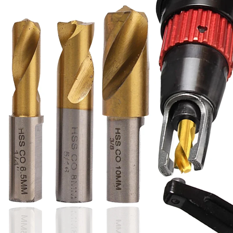 

High-Speed Steel Titanium Cobalt Spot Weld Drill Straight Shank Drill Bits Removing Automotive Sheet Metal Welding Point Tools