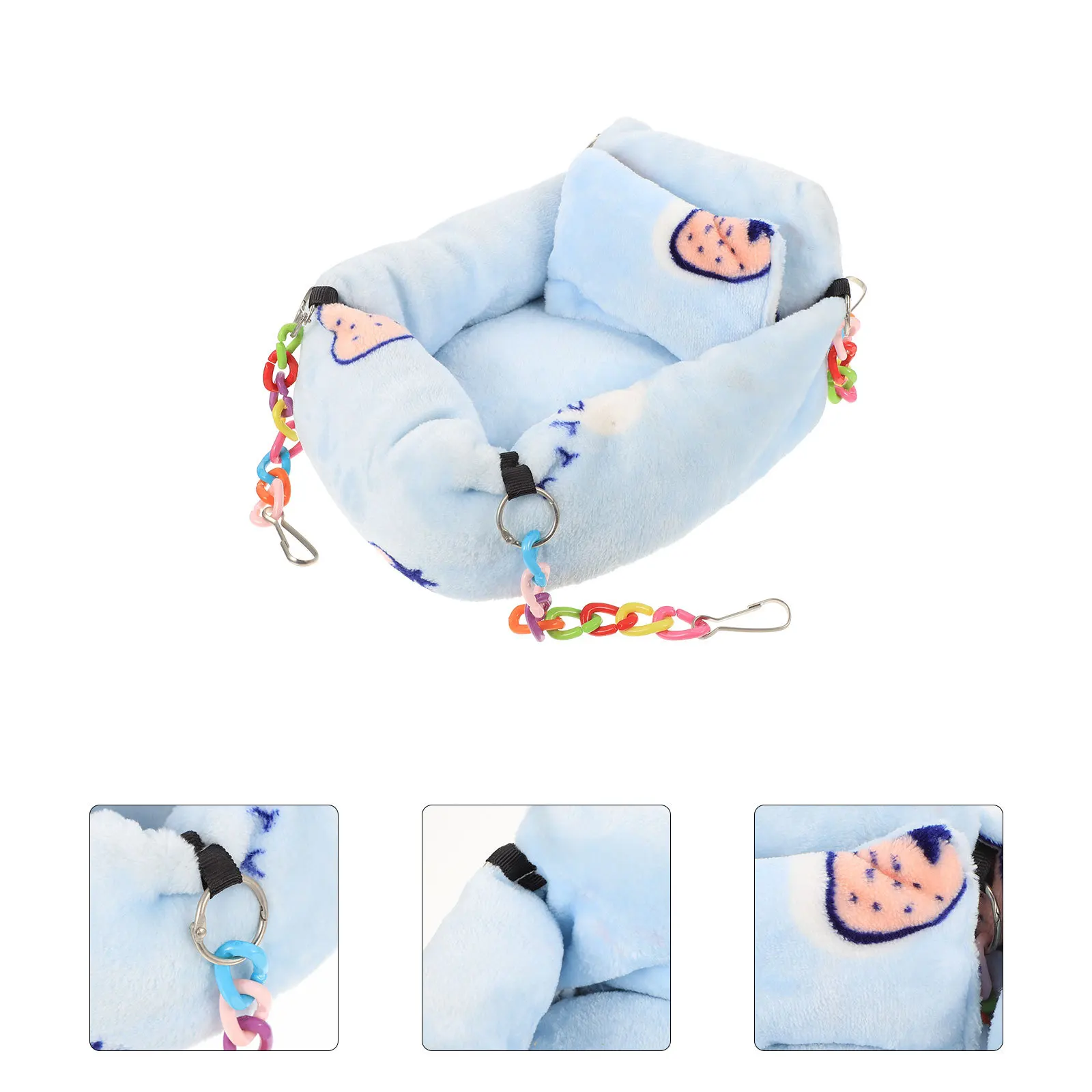 

Colorful Hanging Hammock for Small Pets Comfortable Breathable Cage Bed for Hamsters Chinchillas Guinea Pigs Squirrels Winter