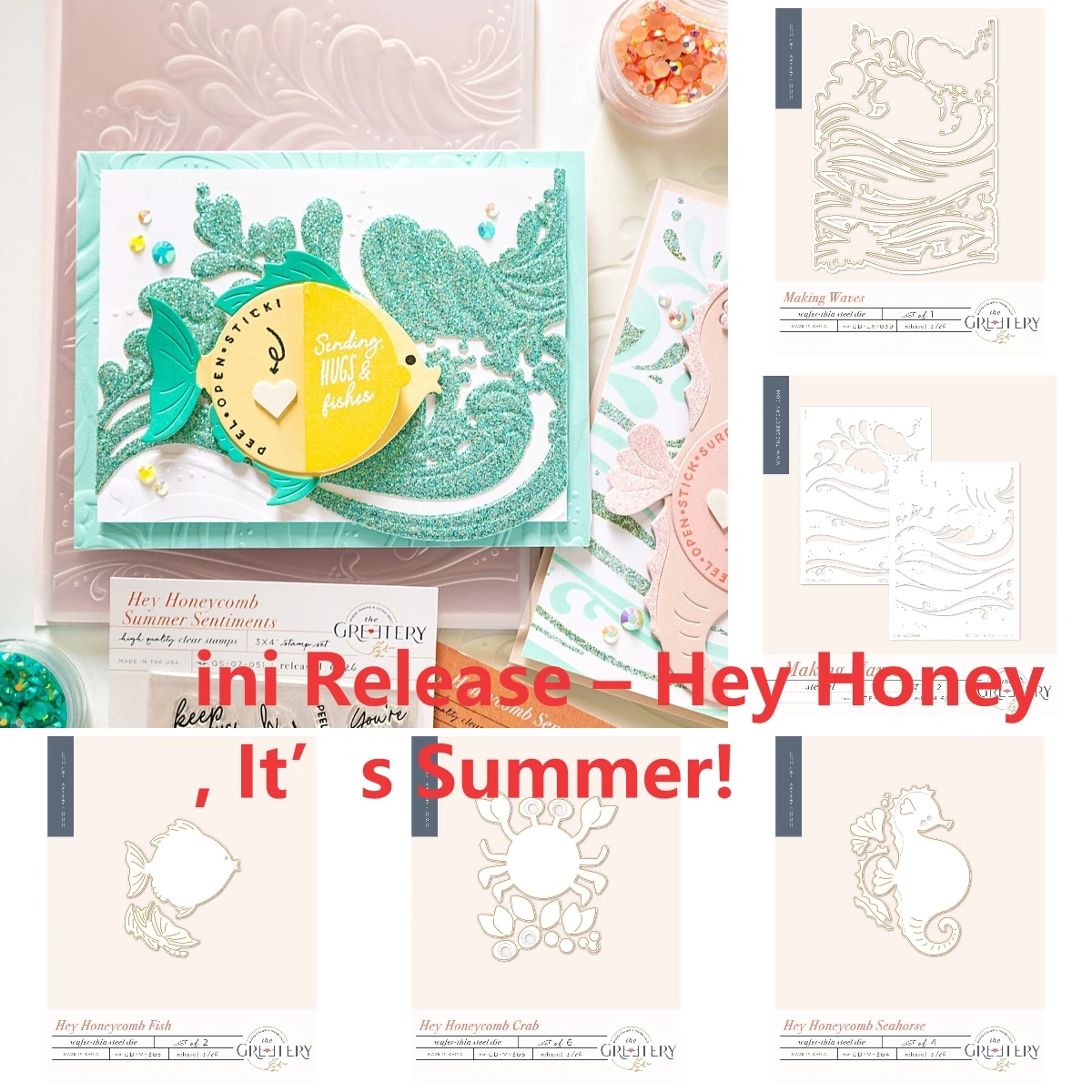 Hey Honeycomb Summer Sentiments Stamp Cutting Dies For DIY Scrapbooking Crafts Maker Photo Album Template Handmade Decoration