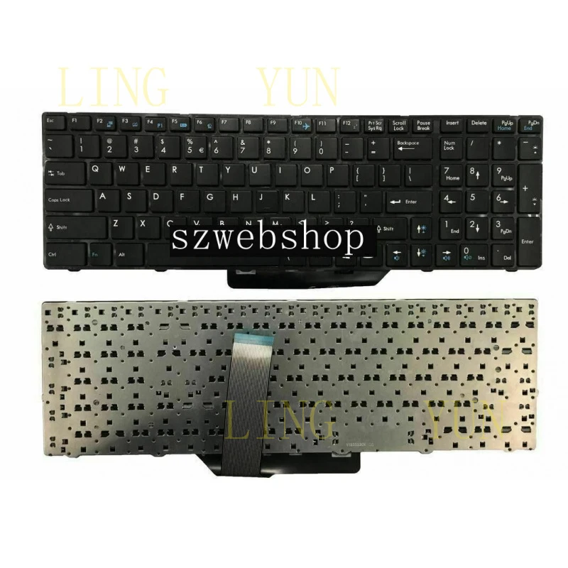 

Новая американская клавиатура черного цвета для ноутбуков серии MSI V139922CS V139922CK1 V139922IK