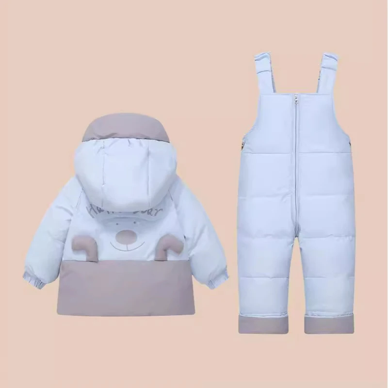 New Winter Overalls Jumpsuit for Girls Boy Children Suits Toddler Jackets Kids Snowsuit Down Parka Coat Baby Bear Outerwear