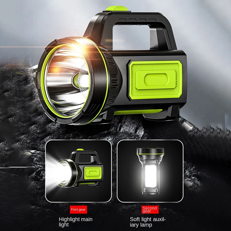 882A Strong Light Rechargeable Multi-Function Ultra-Bright 2-Gear Adjustable Portable Searchlight