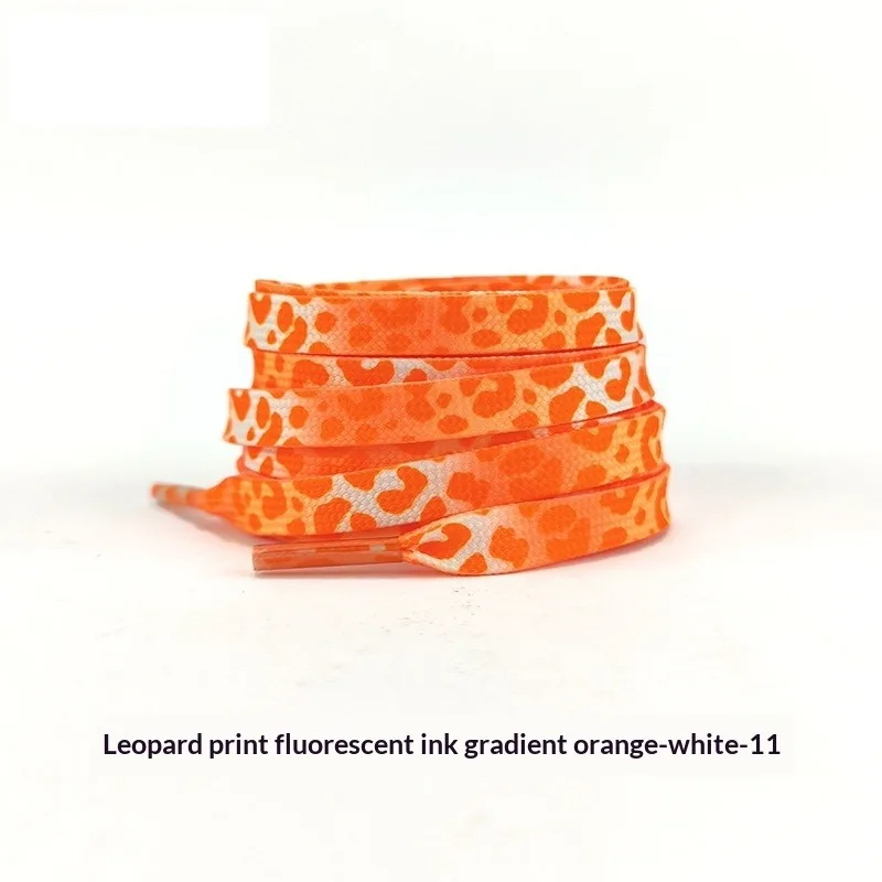 Tie Dye Leopard Print Colorful Shoelaces Durable Replacement Laces Sneakers Canvas Casual Shoes