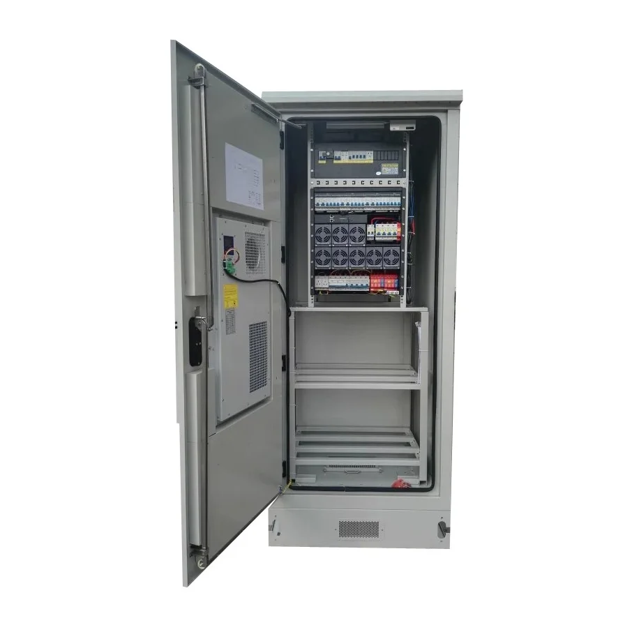 

W-TEL IP55 Outdoor Equipment Cabinet 19" Rack 42U Telecom Cabinet Power Supply Enclosures With Air Conditioner