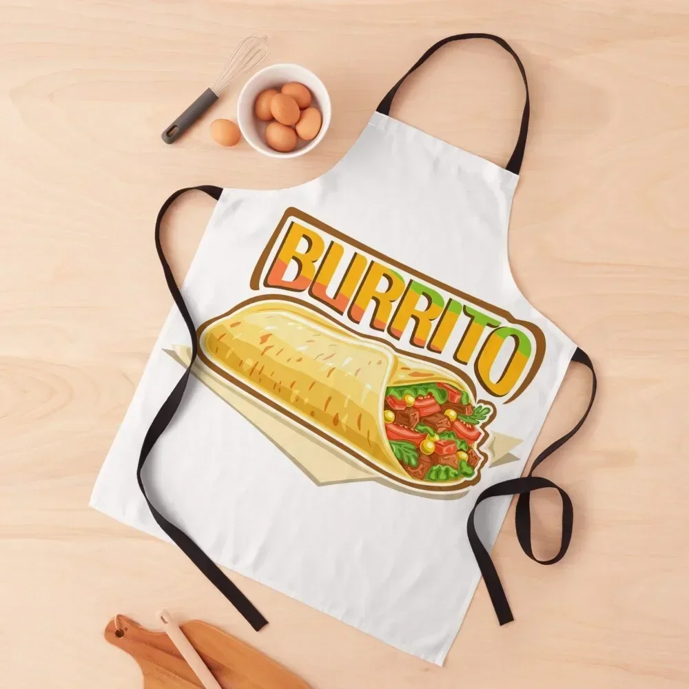 burrito merch Apron cooks clothes Hairdressing kitchen item For Men Apron