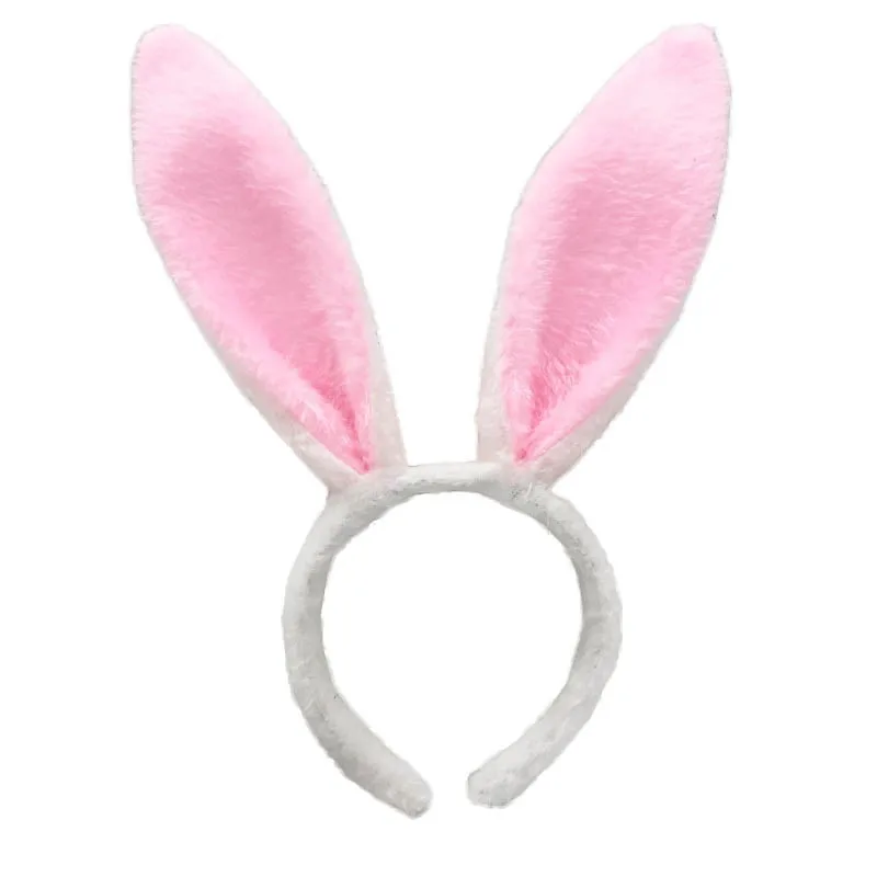 Cute Rabbit Ear Headband Easter Adult Kids Prop Plush Hairband Bunny Ear Hairband Party Costume Decorations Hair Accessories