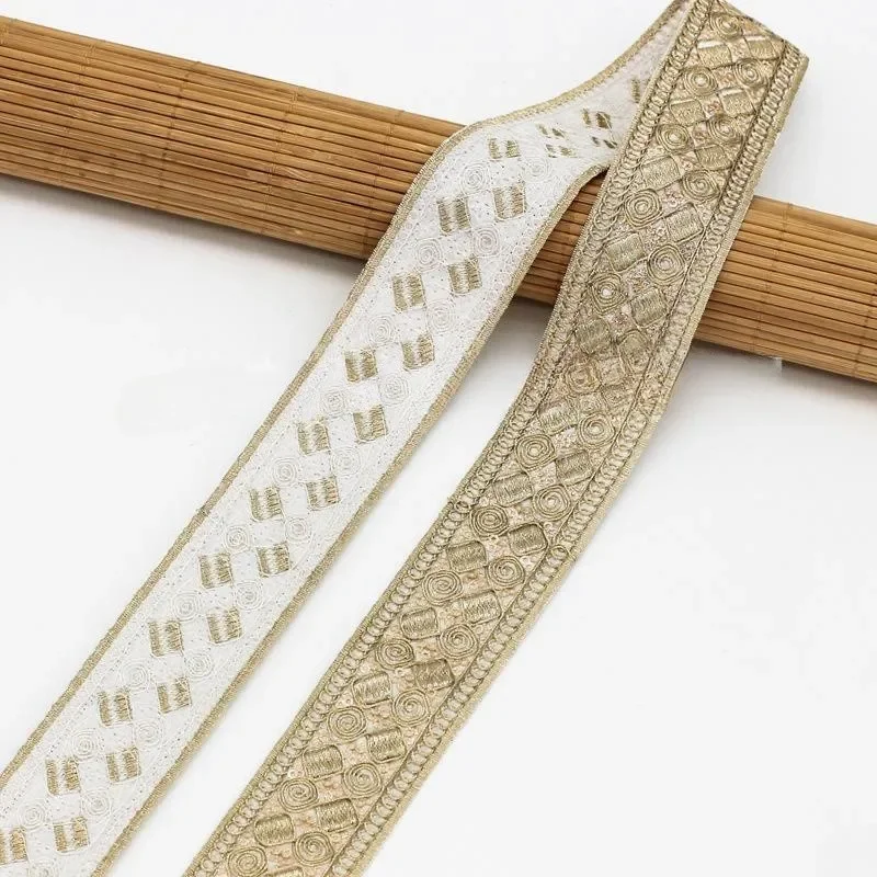 Embroidered Lace Trim Ribbon, Fabric Webbing, Sewing Craft, 1 Yards