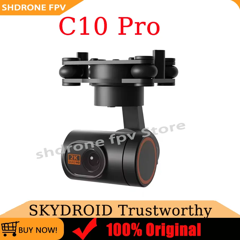 Skydroid C10 Pro Small 2K HD 3 Axis Gimbal Camera Support 720P Image Feedback Compatible MP4 Storage for RC Drones