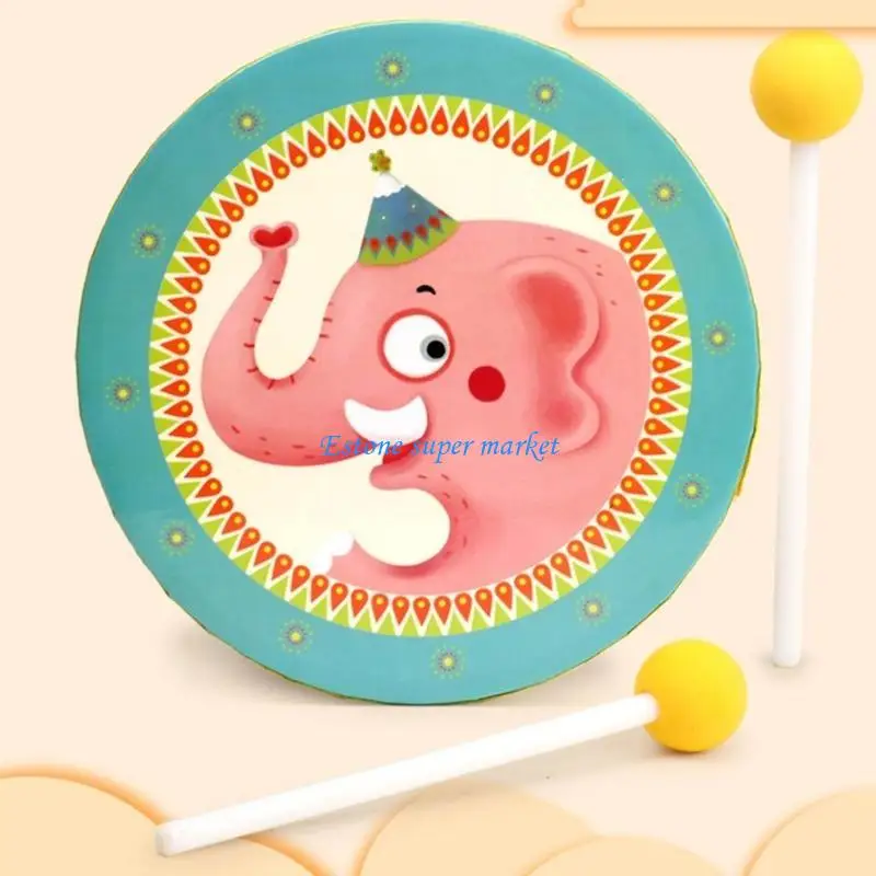 

090B Musical Drums For Babies Floor Drum Hand Drum Toy Tambourine Drum For Kid