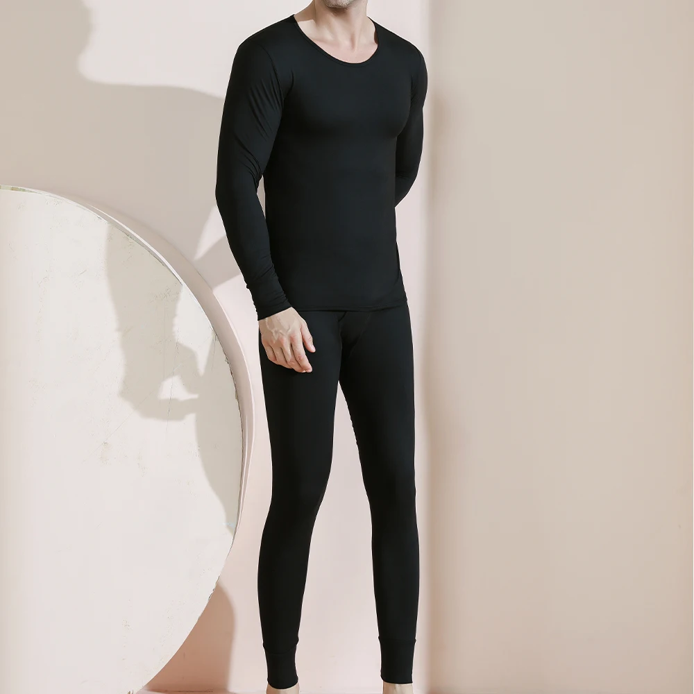 Long Johns Thermal Underwear Set for Men Fleece Lined Base Layer Set for Cold Weather Top Bottom S-2XL