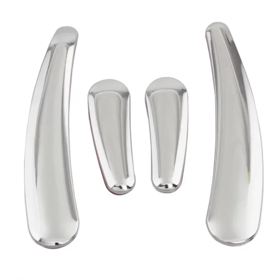 Capa de braço oscilante curvo 3d para motocicleta, inserção cromada para harley softail cvo fat boy flstf slim fls deluxe flstn 2008-2017