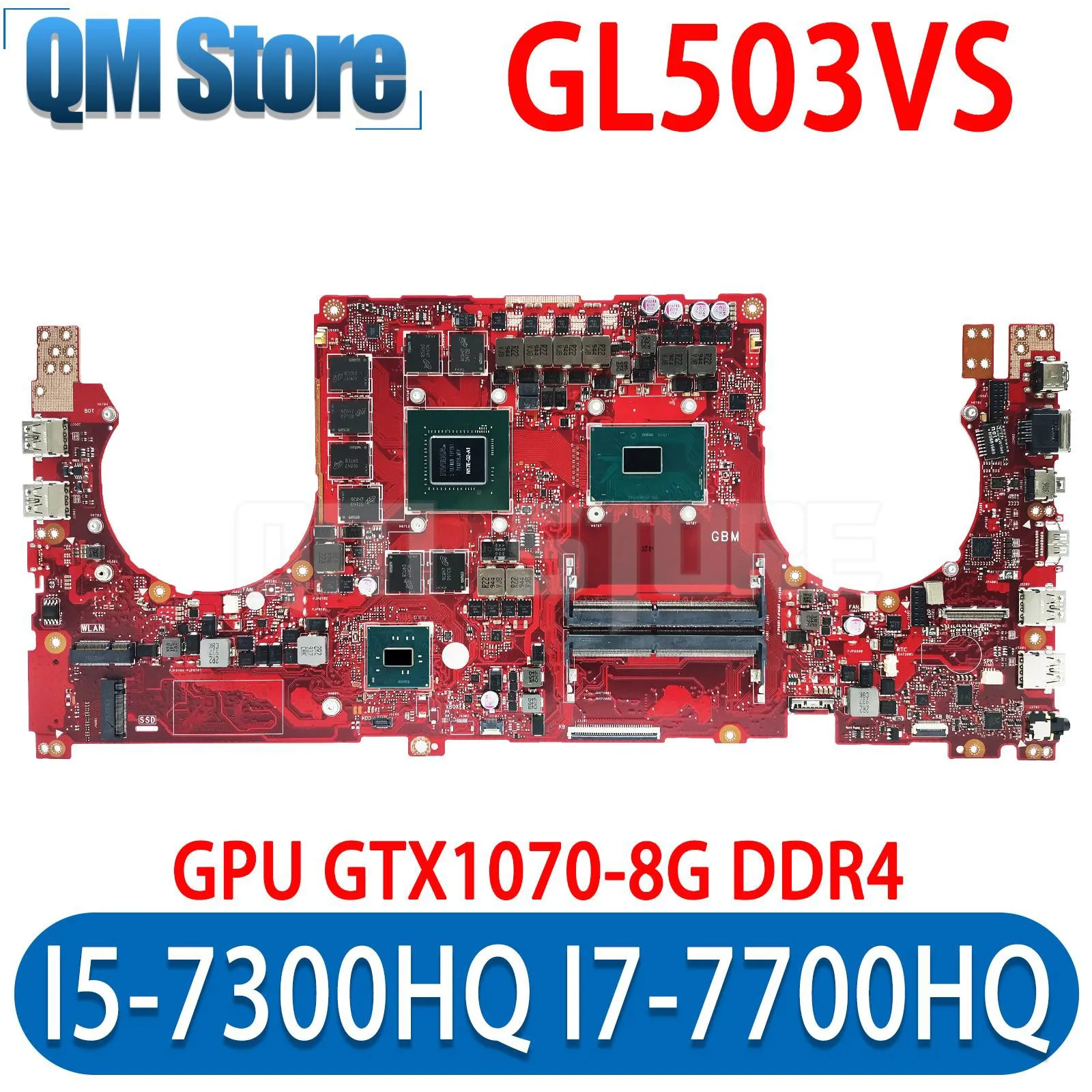 

GL503VS Mainboard For ASUS GL503 ROG STRIX FX503 FX503V GL503V Laptop Motherboard CPU I5-7300HQ I7-7700HQ GPU GTX1070/8G DDR4