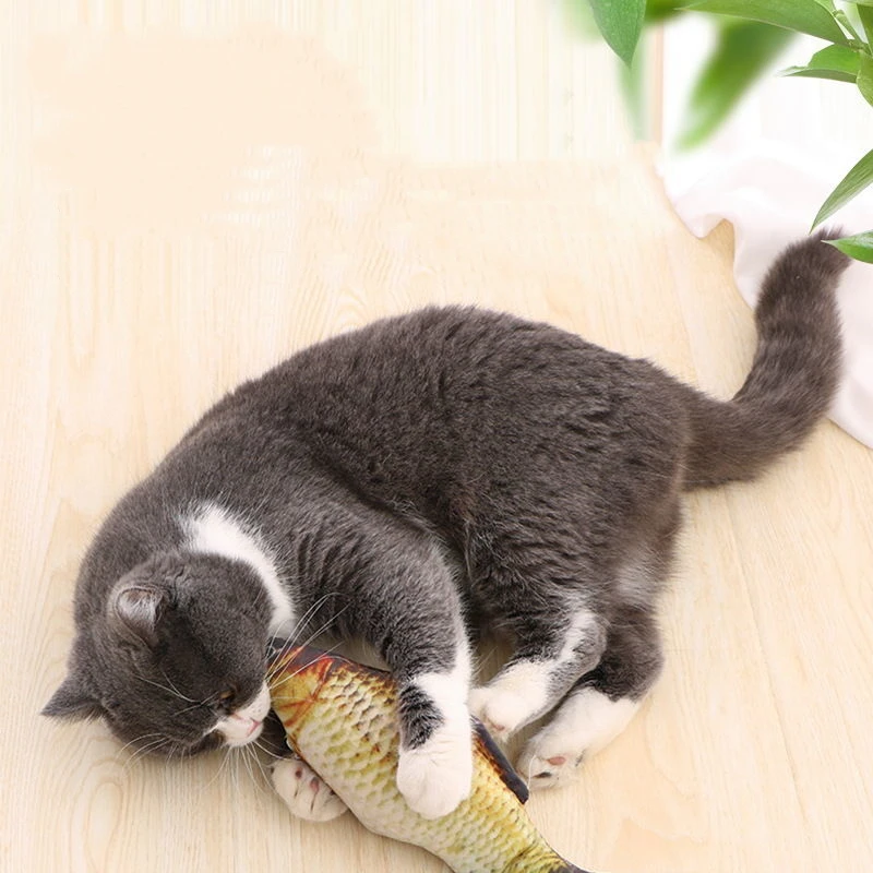 20/30/40 kreative Katze Spielzeug 3d Fisch Simulation Weichen Plüsch Anti-Biss Katzenminze Interaktion Kauen Gefälschte Katze Fisch spielzeug Pet