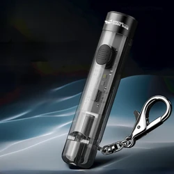 SMILING SHARK LED Flashlight Portable Keychain Outdoor Waterproof Lighting USB Rechargeable Small Lightweight Flashlight