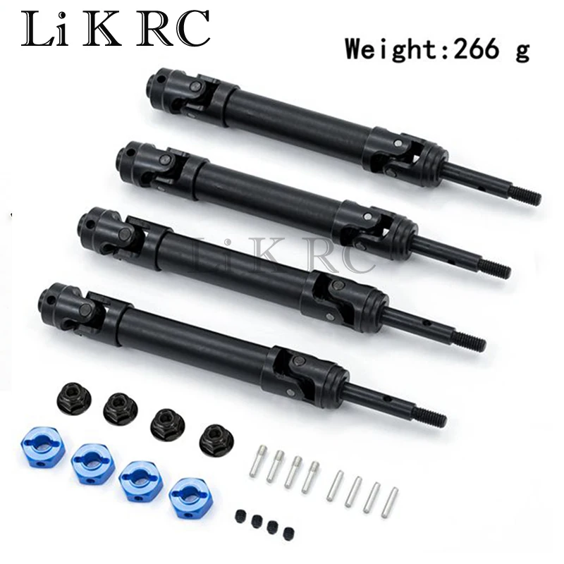 

4Pcs Metal Steel Front & Rear Drive Shaft CVD For 1/10 Traxxas Slash Rustler Stampede Hoss VXL 4X4 RC Car Upgrade Parts