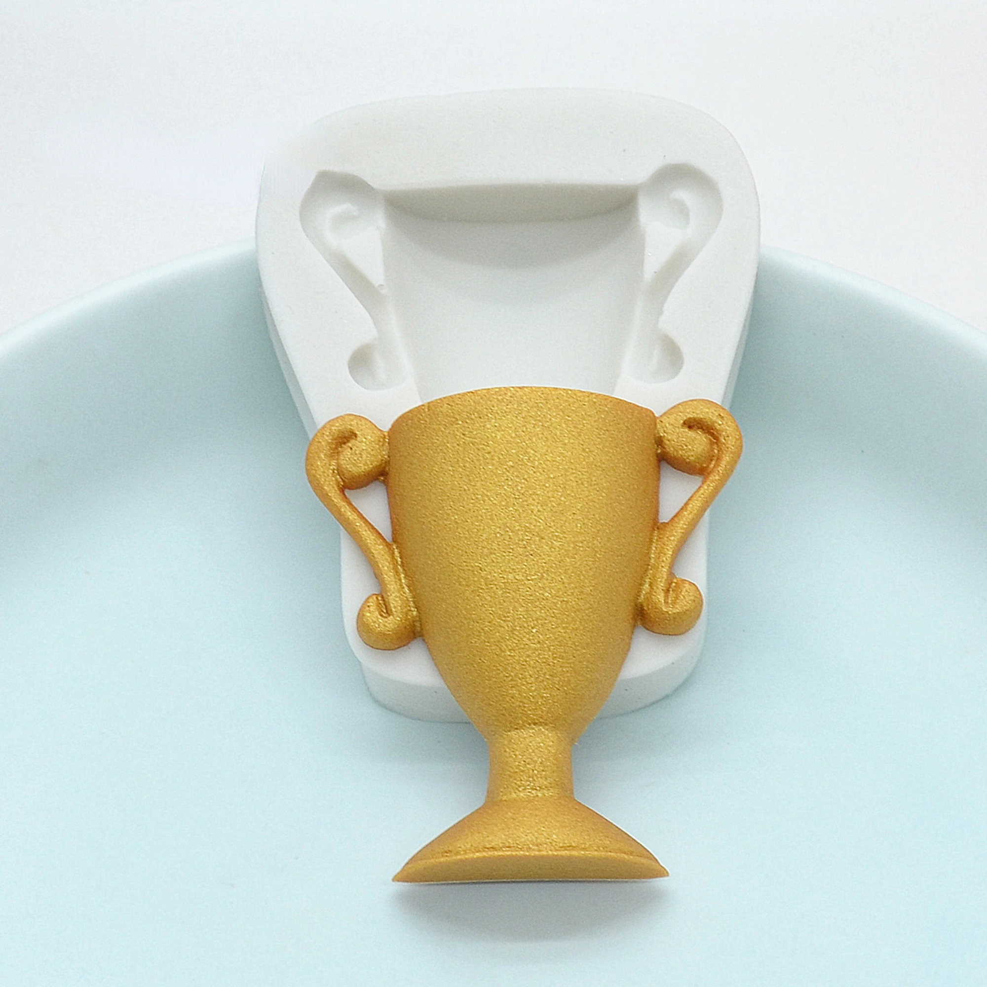 Championship Trophy Fondant Silicone Molds Wedding Cake Decorating Tools Chocolate  For Baking Resin