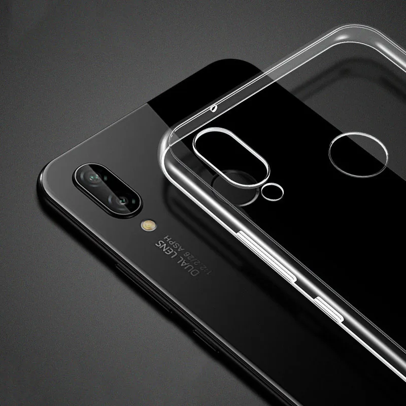 For Huawei P Smart Plus Case Slim Fit Transparent TPU Silicone Clear Soft Back Cover for Huawei Nova 3i Phone Cases