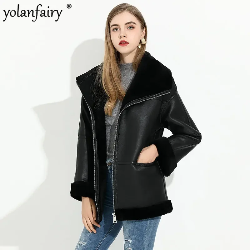 2022แจ็คเก็ตฤดูหนาวธรรมชาติขนสัตว์ Retro Lamb Fur Jacket Man Medium ของแท้แจ็คเก็ตหนังชาย Warm เสื้อผ้า Manteaux