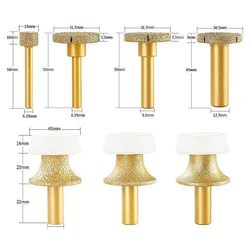 1PC  Vacuum Brazed Diamond Router Bits For Granite Marble Router Cutter Profiling Cutting Stone Edge Engraving Tools