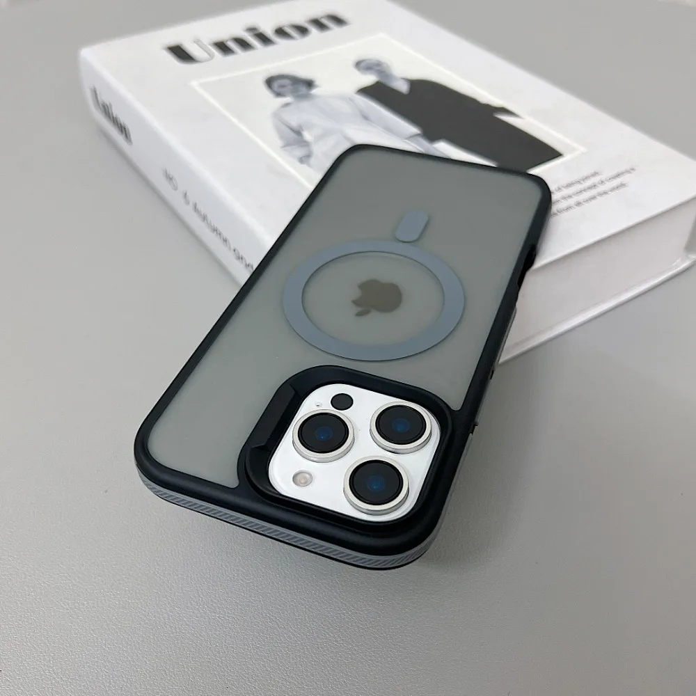 Luxuriöse Magnetische Matte Durchscheinende Stoßfeste Hülle für iPhone 18 ProMax 11 12 13 14 15 16 17 für Magsafe Kabelloses Laden – Detail 10