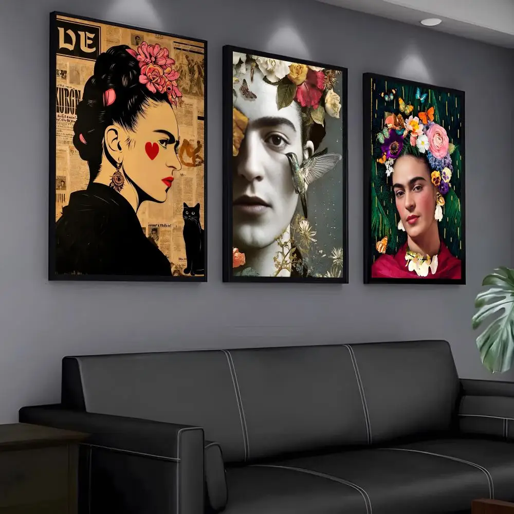 Artist F-Frida Kahlo Poster Modern PP Paper Wall Art Sticker Minimalist Decorative for Home Wall Decor Gift