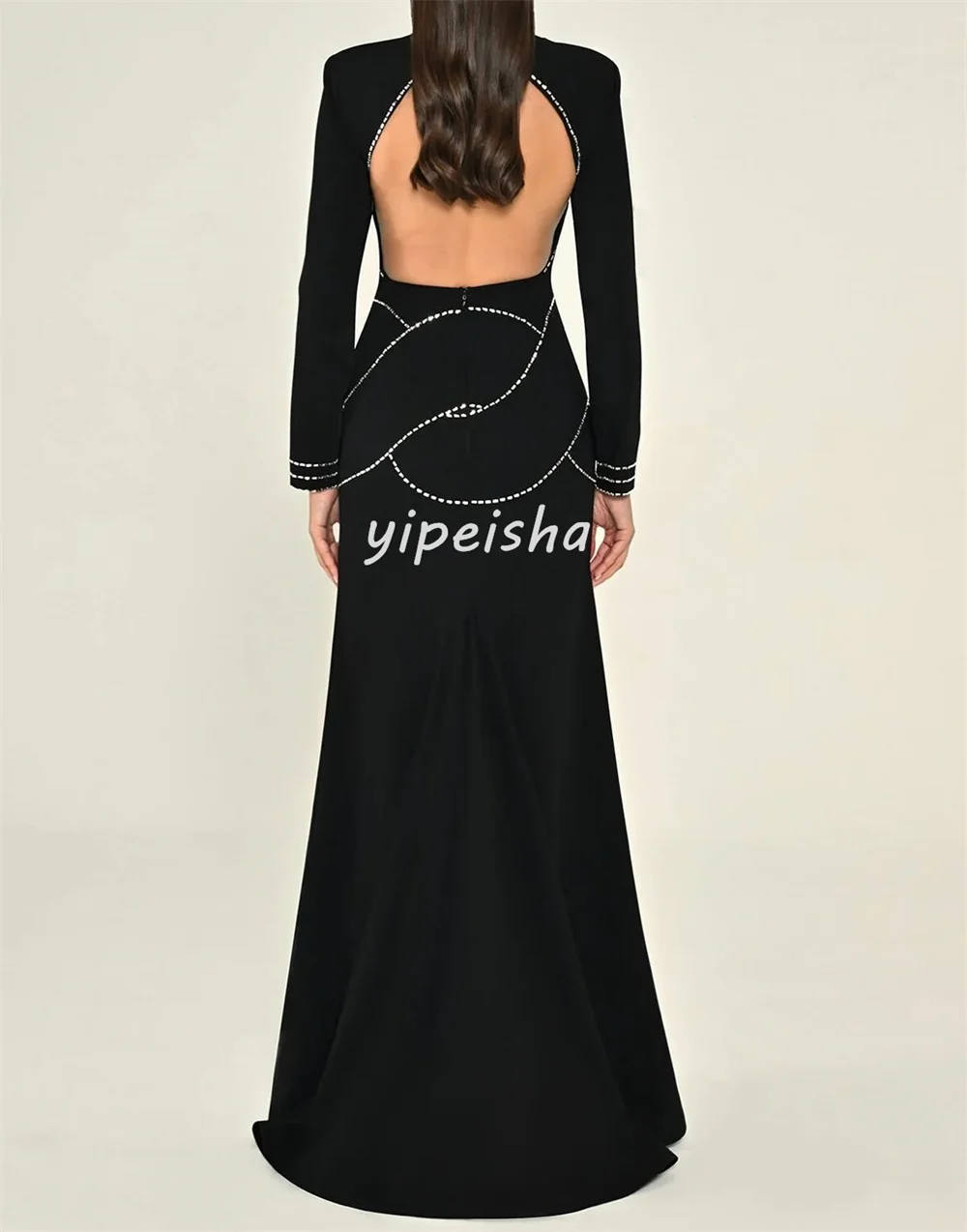 Customized Sizes Available Exquisite Jersey Rhinestone A-line High Collar Long Dresses Bespoke Occasion Dresses High Quality - AliExpress 320 Customized Sizes Available Exquisite Jersey Rhinestone A-line High Collar Long Dresses Bespoke Occasion Dresses High Quality - AliExpress 320
