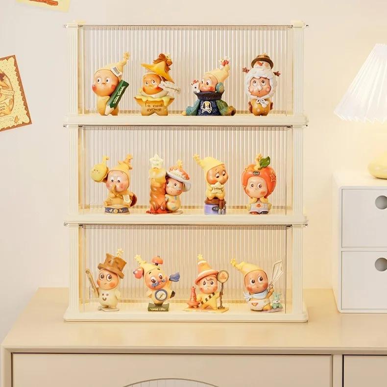 Clear Acrylic Figurine Display Box Blind Box Storage Organizer Dustproof Stackable Collectibles Showcase