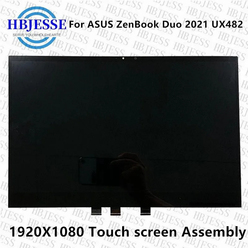 

14" ORIGINAL For ASUS ZenBook Duo 2021 UX482 ux482 UX 482 UX482EA UX482EG FHD 1920X1080 LCD Screen Assembly With Touch