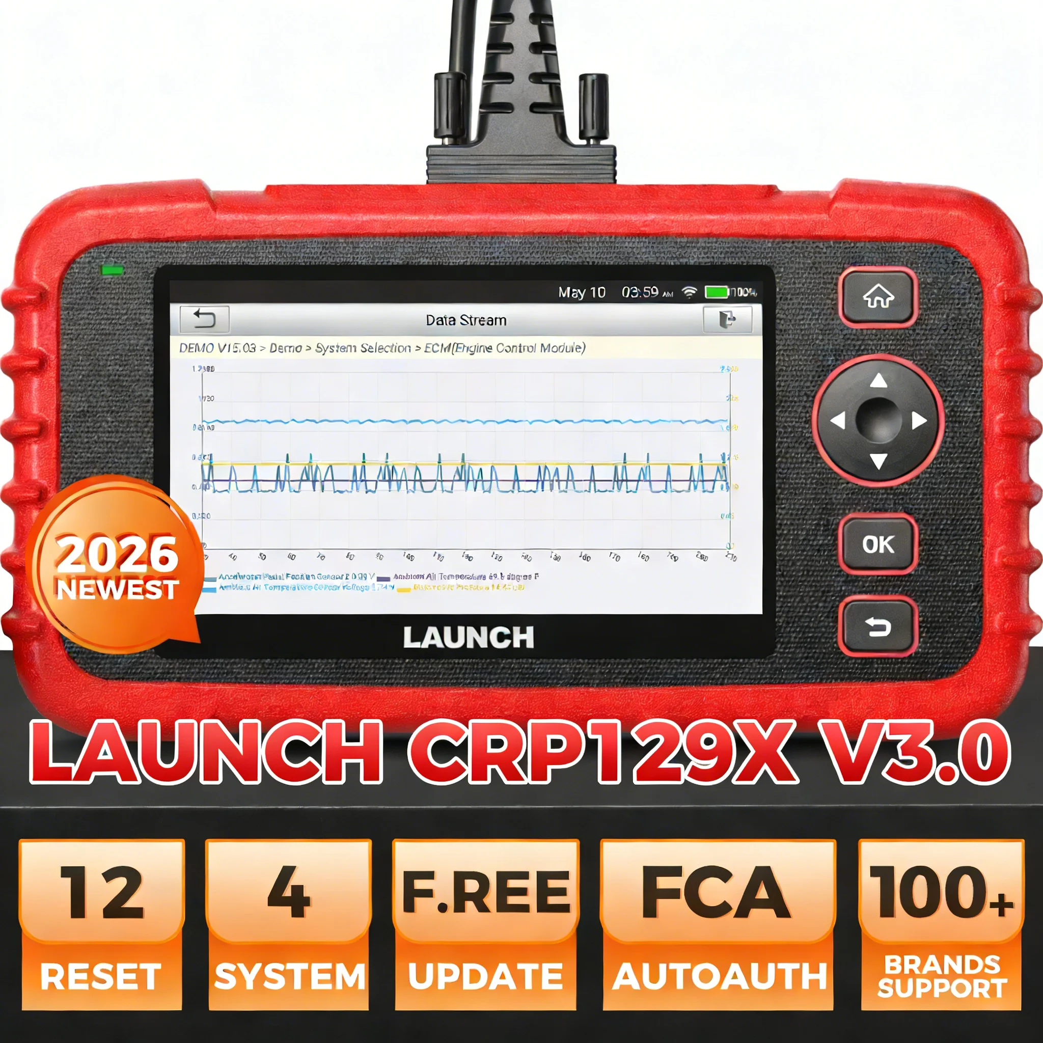 LAUNCH X431 CRP129X V3.0 Diagnostic Tools CRP129X V2.0 OBDII Scanner Professional Automotive Scanner Diagnostic Scanner