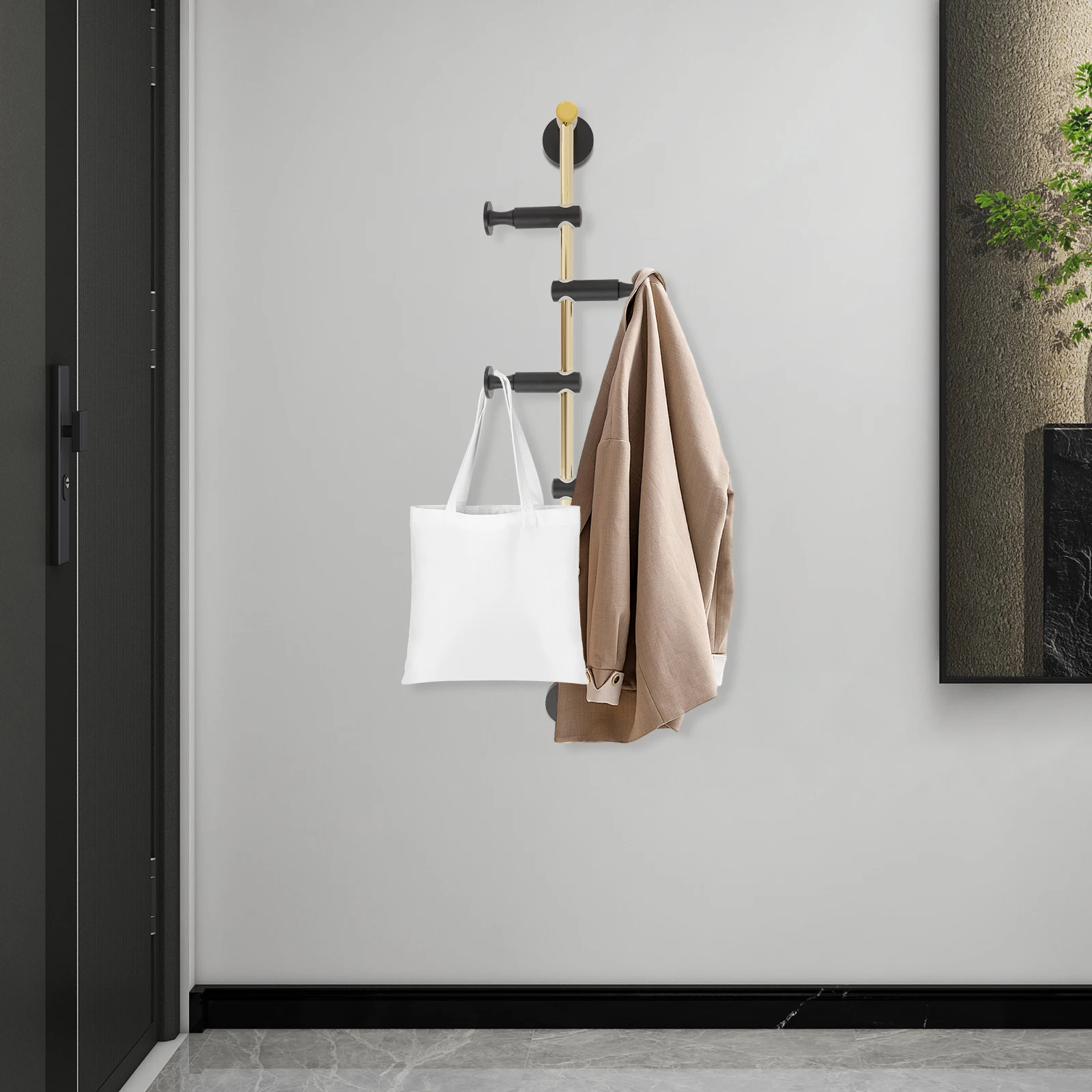 

Настенная вешалка для шляп и пальто в индустриальном стиле, держатель для хранения и демонстрации головных уборов, вешалка с 6 крючками