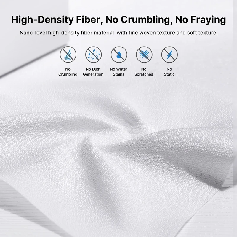 Ulanzi Camera Lens Cleaning Cloth, Fibra de alta densidade, Telefone Binocular Óculos de Limpeza para Canon, Nikon, Sony, 50Pcs