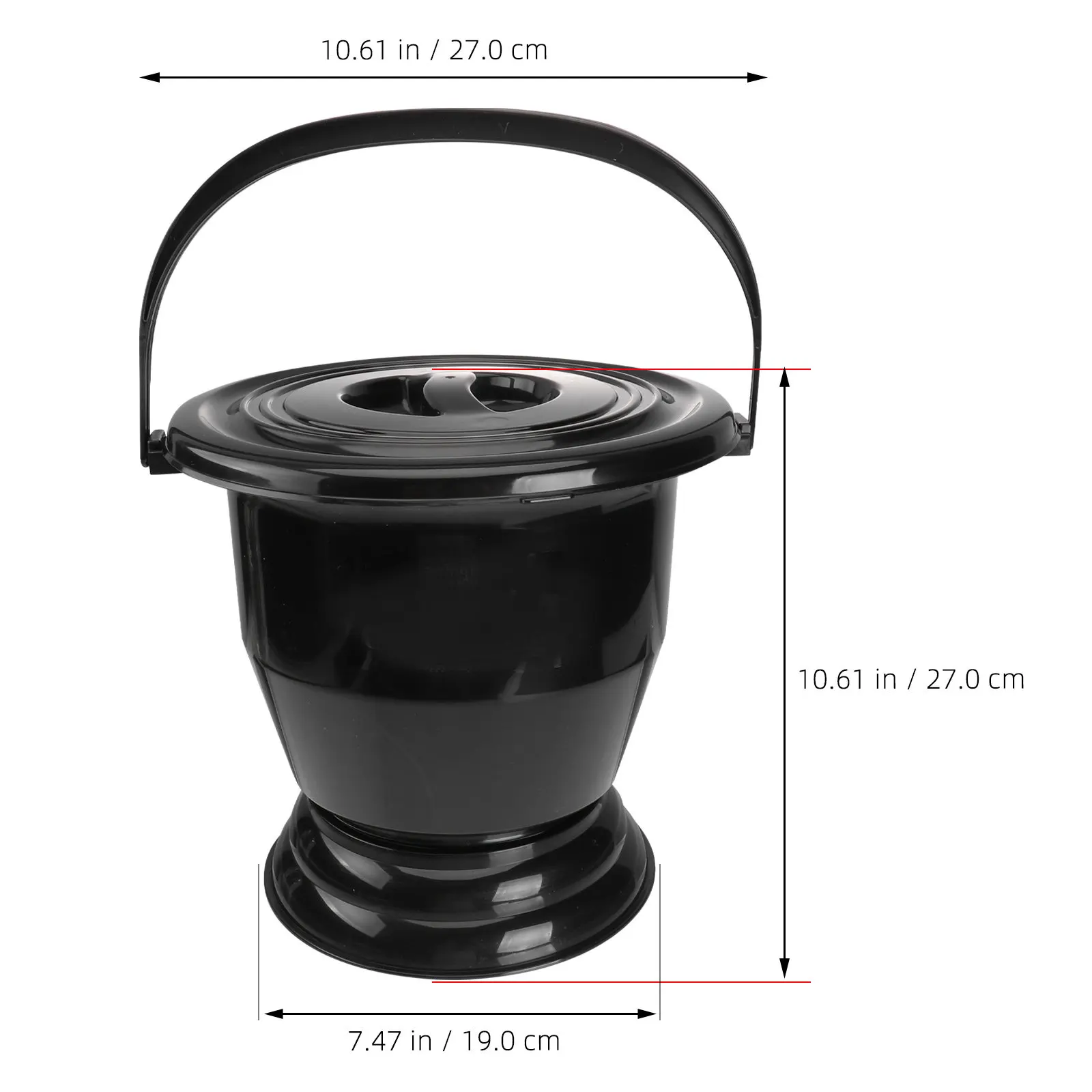 Thickened Portable Urinal Pail with Non-Slip Base and Cover – Bedpan for Home, Travel & Night Use