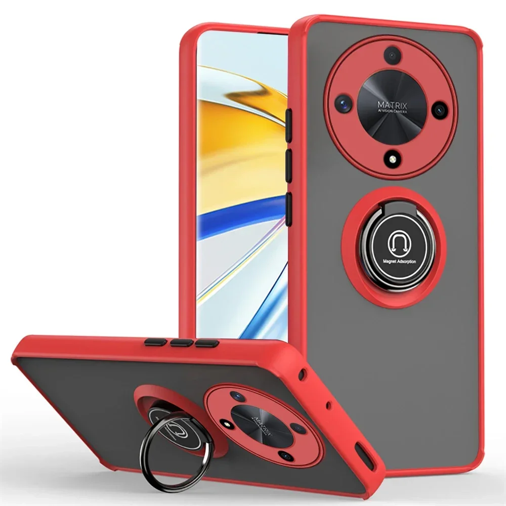 حافظة سيارة مغناطيسية مضادة للسقوط ومضادة للصدمات لهاتف Honor X5 X6 X7B X8B X9B Play30 Plus X30 Magic 4 50 6 Lite غطاء صلب متين