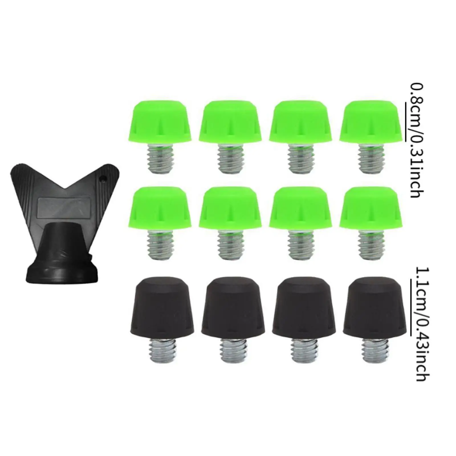 12 قطعة من مسامير أحذية كرة القدم، ملحقات أحذية المضادة للانزلاق مع مفتاح ربط بديل لمسامير أحذية كرة القدم للرياضات الداخلية #6