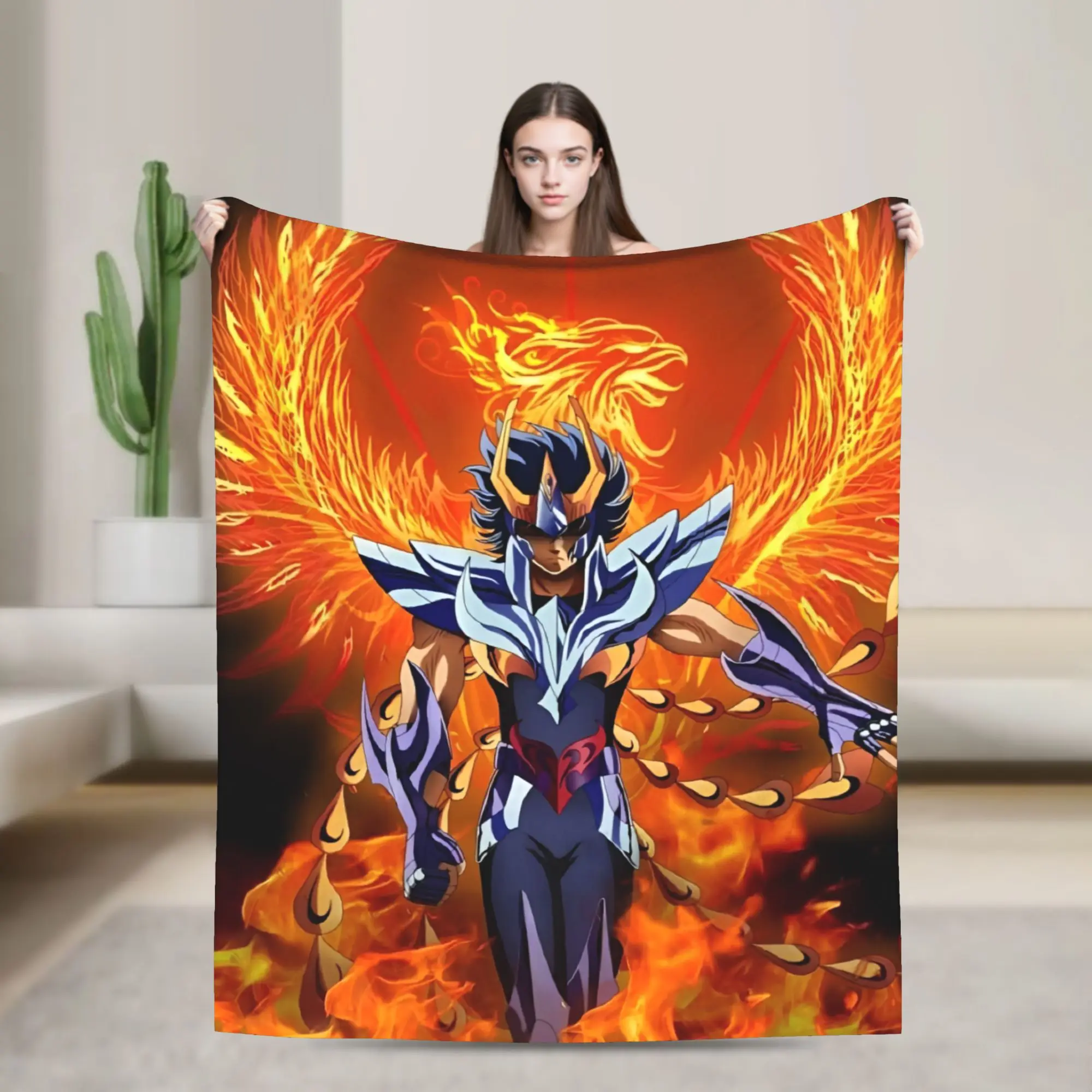 

Saint Seiya Ikki Fenix фланелевое одеяло для домашнего офиса теплое одеяло