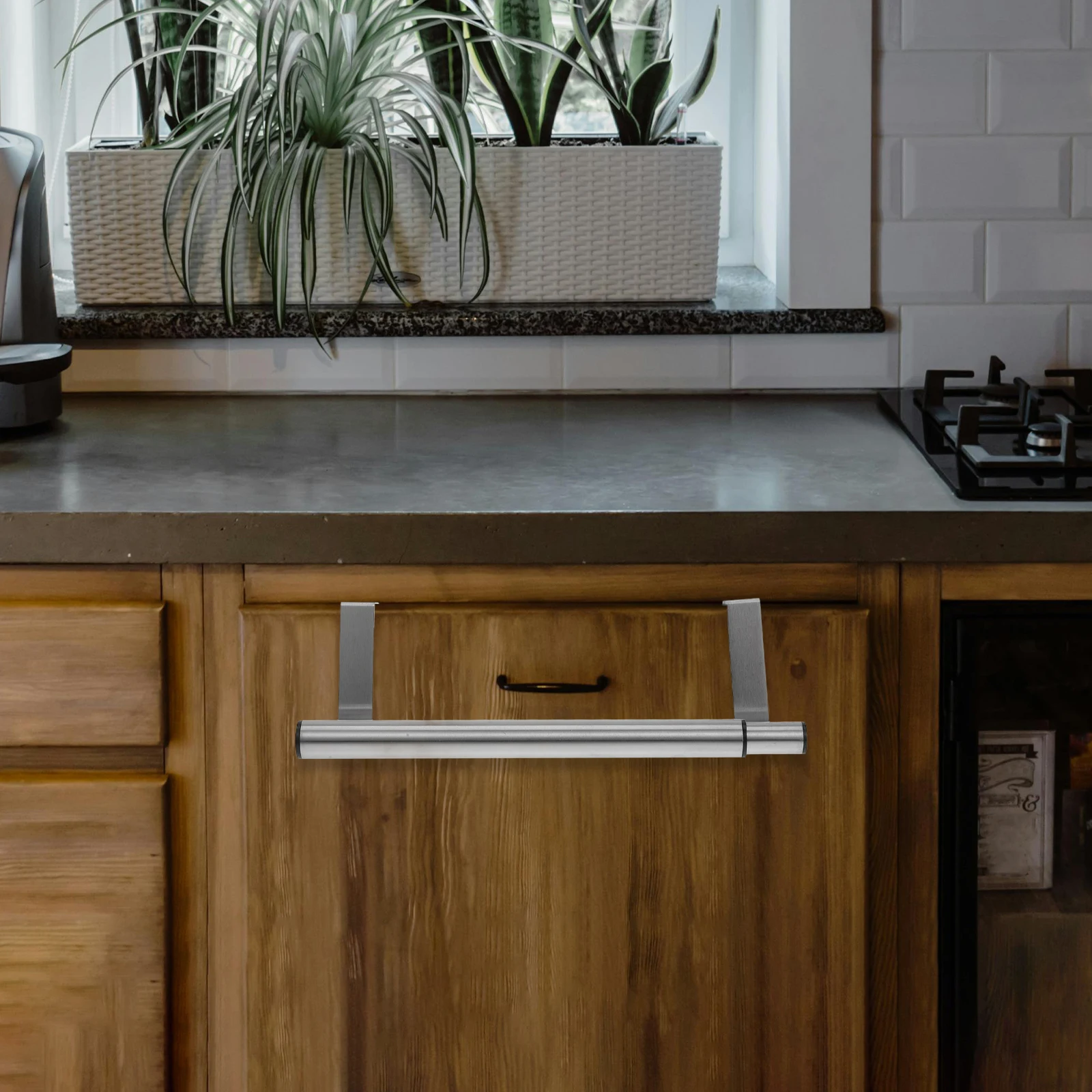 

Stainless Steel Towel Rack Bathroom Over Door Cabinet Racks Hanging Telescoping Storage Nail_free Design Material Multi